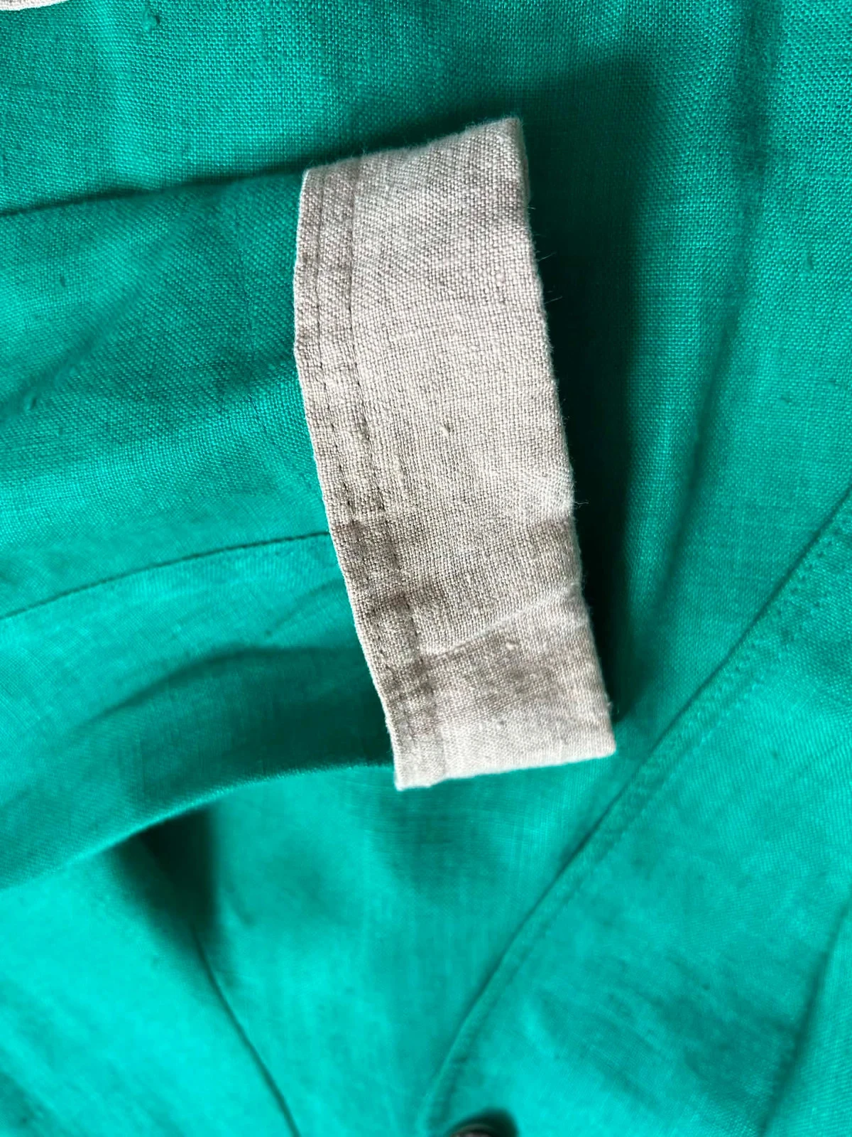 🦚Blazer 100% linnen emeraldgroen vintage 80s90s cottagecore Oostenrijkse smaragd linnen retro jas 36/38🌿 – photo 12